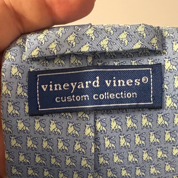 Vineyard Vines Custom Collections Merrill Lynch Logo Baby Blue Silk Necktie Tie - Picture 4 of 14